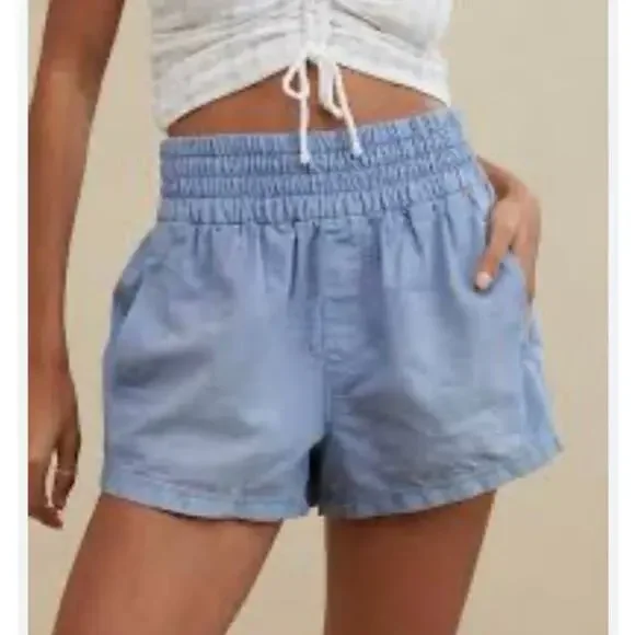 Aerie Babewatch High Waisted Pull On Short blue size XL - Picture 1 of 6